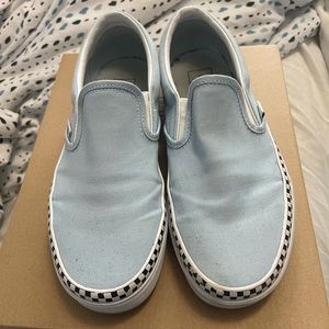 Vans Classic Slip-On Check Foxing Cool Blue 🦋💙